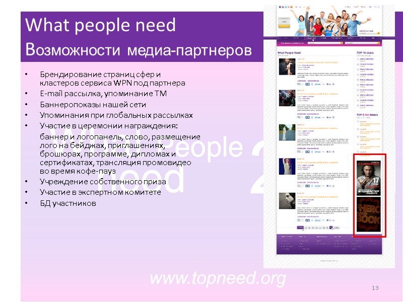 Брендирование страниц сфер и кластеров сервиса WPN под партнера E-mail рассылка, упоминание TM 